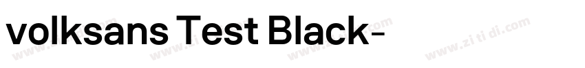 volksans Test Black字体转换